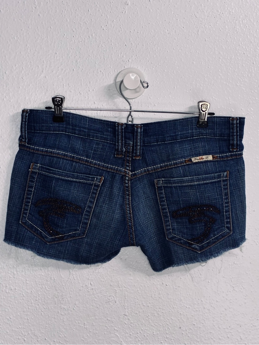 Frankie B. vintage Y2K low-rise cutoff denim shorts Sz.6